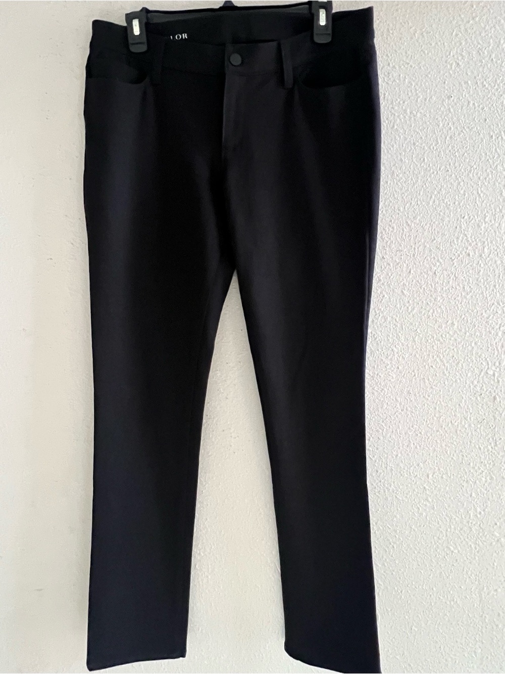 Ann Taylor Black Straight-Leg Ponte Pants